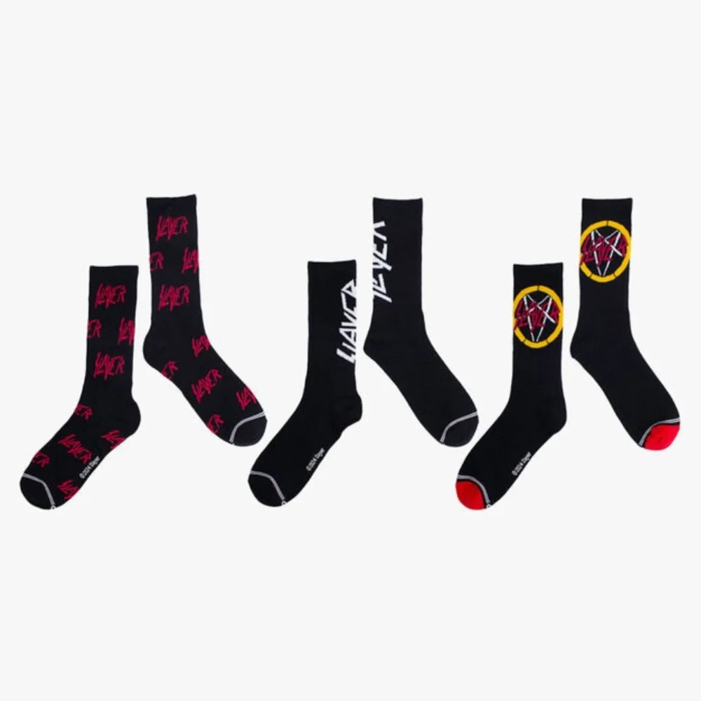 3-Pack Slayer Funny Novelty Crew Socks - NWT - Picture 4 of 4